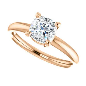 Cubic Zirconia Engagement Ring- The Angelina (Customizable Cushion Cut  Elevated Solitaire)