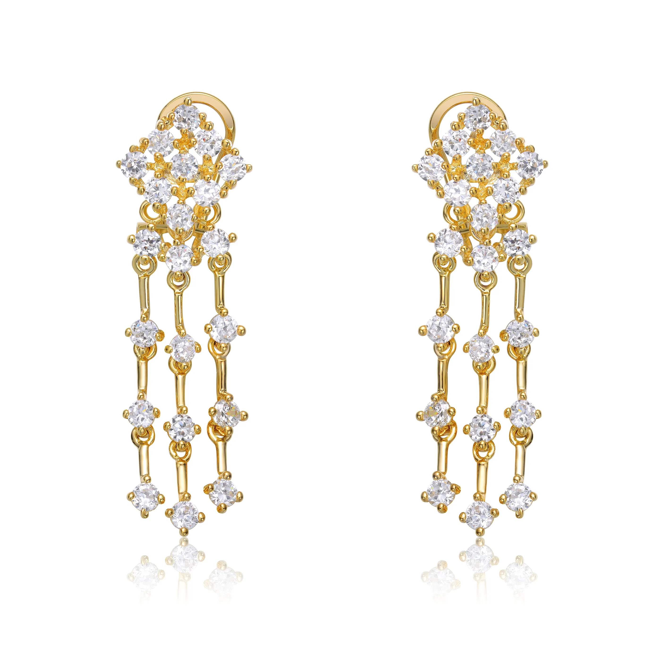 Delphine Zigzag Pear Earrings
