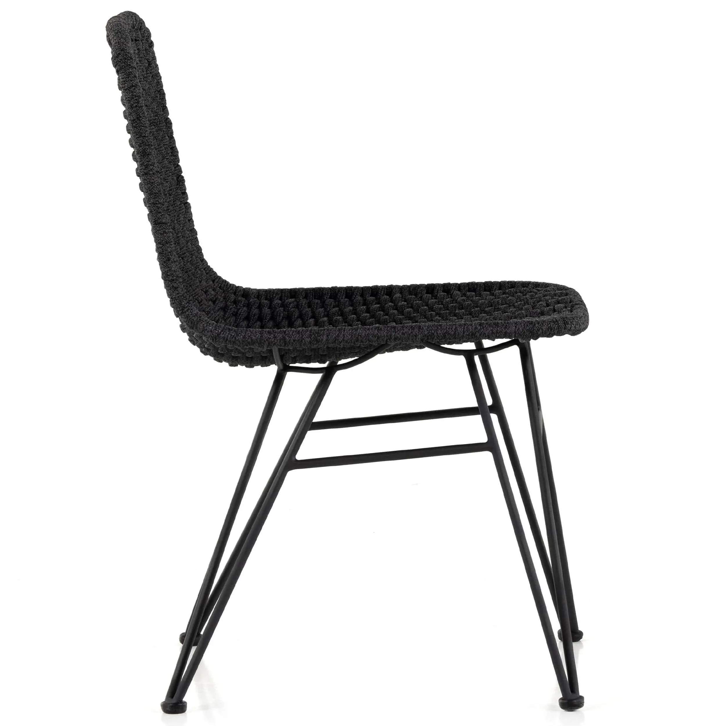 Dema Outdoor Dining Chair, Dark Grey, Set of 2