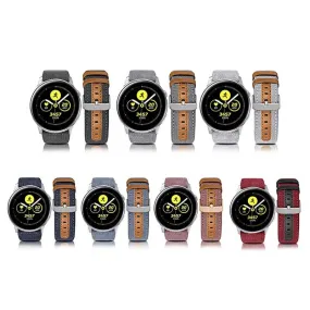 Denim & Leather Watch Straps Compatible with the Huawei Watch 2 Classic