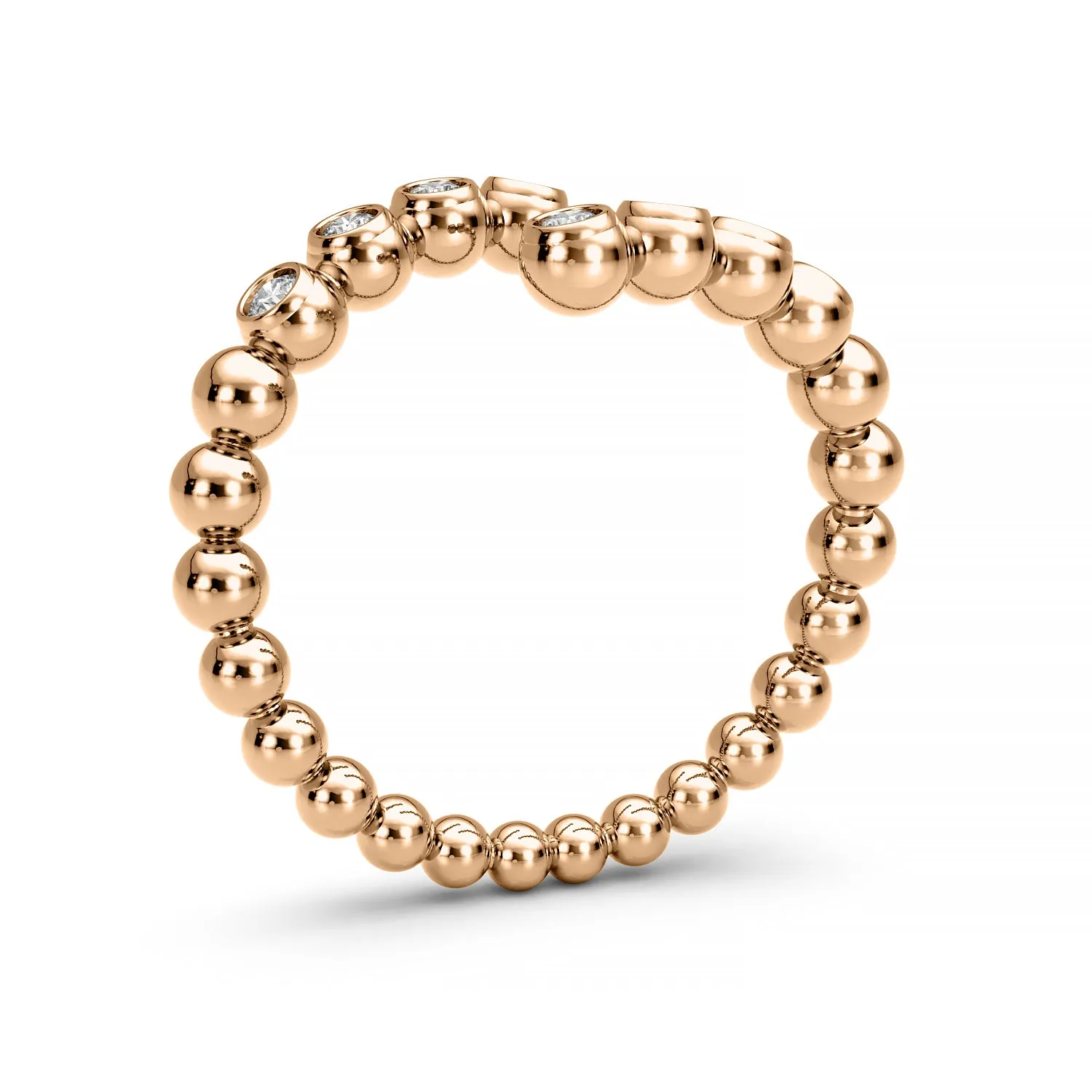 Diamond 14K Ball Wrap Ring
