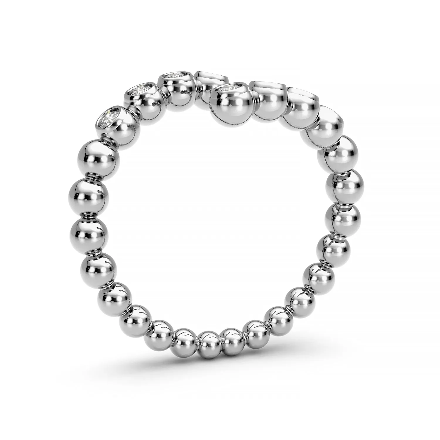 Diamond 14K Ball Wrap Ring