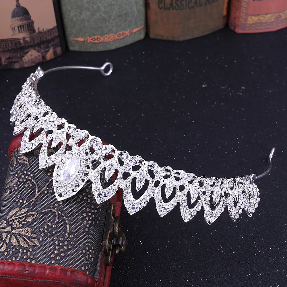 Diamond new bridal jewelry leaf alloy inlaid with rhinestones bridal small crown wedding accessories headdress