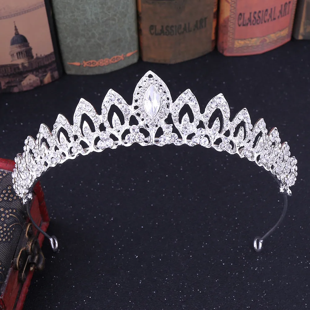 Diamond new bridal jewelry leaf alloy inlaid with rhinestones bridal small crown wedding accessories headdress