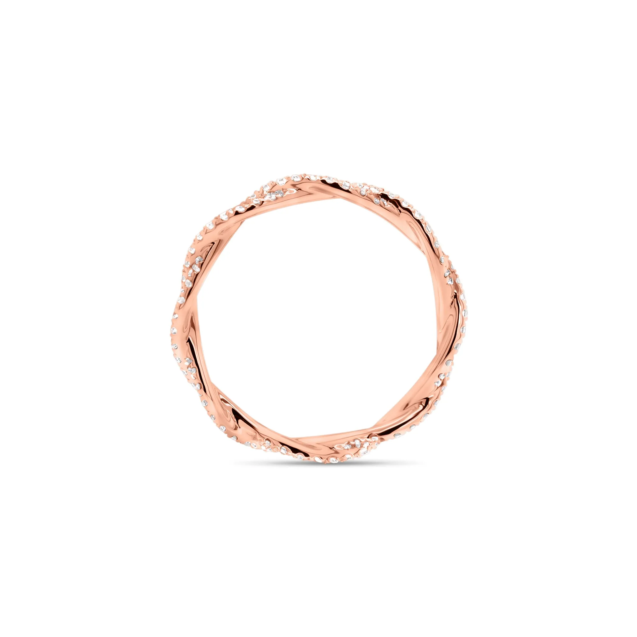 Diamond Twist Infinity Ring