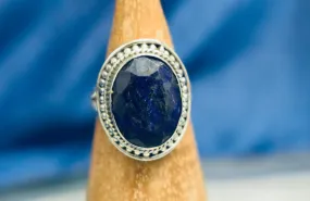 Dotted Sapphire Ring (925) Sterling Silver