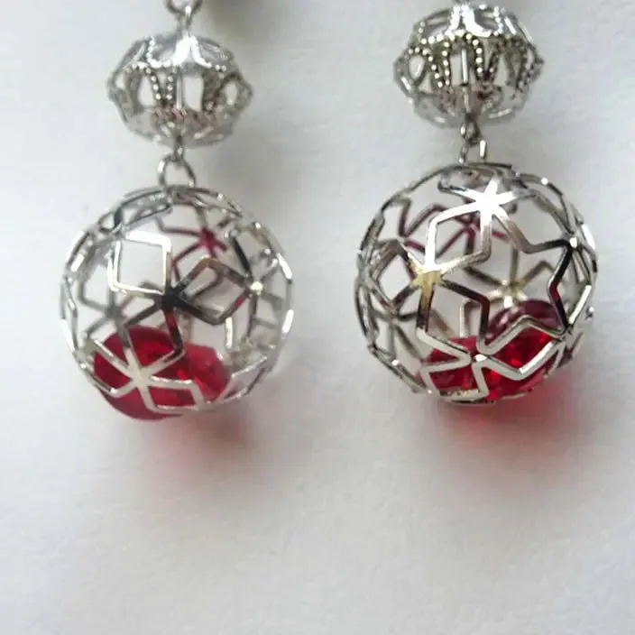 Elongated 3D Flower Beautiful New Design Silver Party Earring Jewellery Gift
