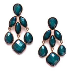 Emerald Jeweled Chandelier Earrings