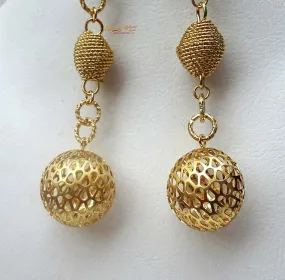 Extra Long Gold Color Party Earring African Nigerian Jewellery Gift