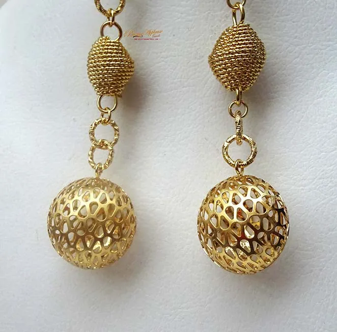 Extra Long Gold Color Party Earring African Nigerian Jewellery Gift