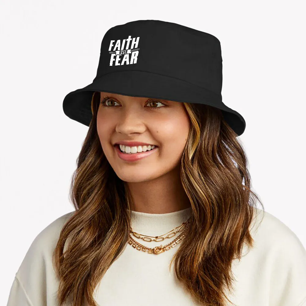 Faith Over Fear Pray Hope Belief Christian Bucket Hat