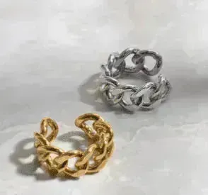 Fashionable with unique chain design ring