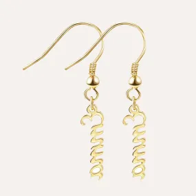 Floral Elegance Name Earrings