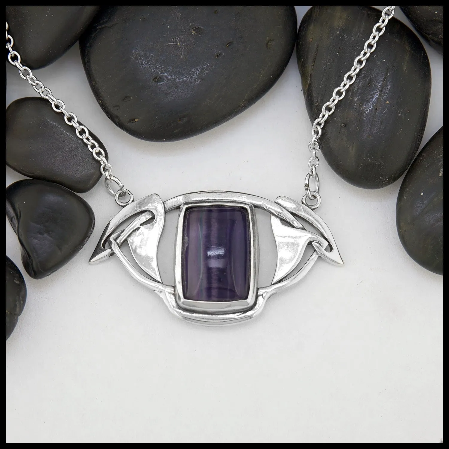 Fluorite Celtic Bar Pendant