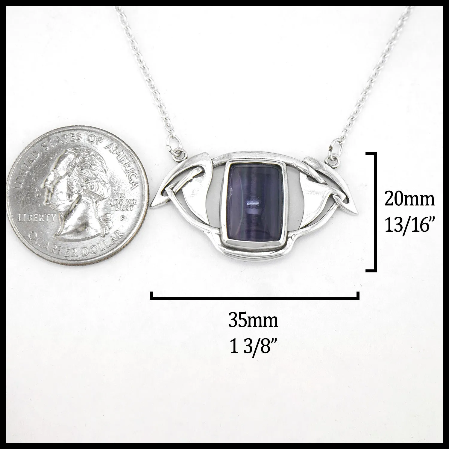 Fluorite Celtic Bar Pendant