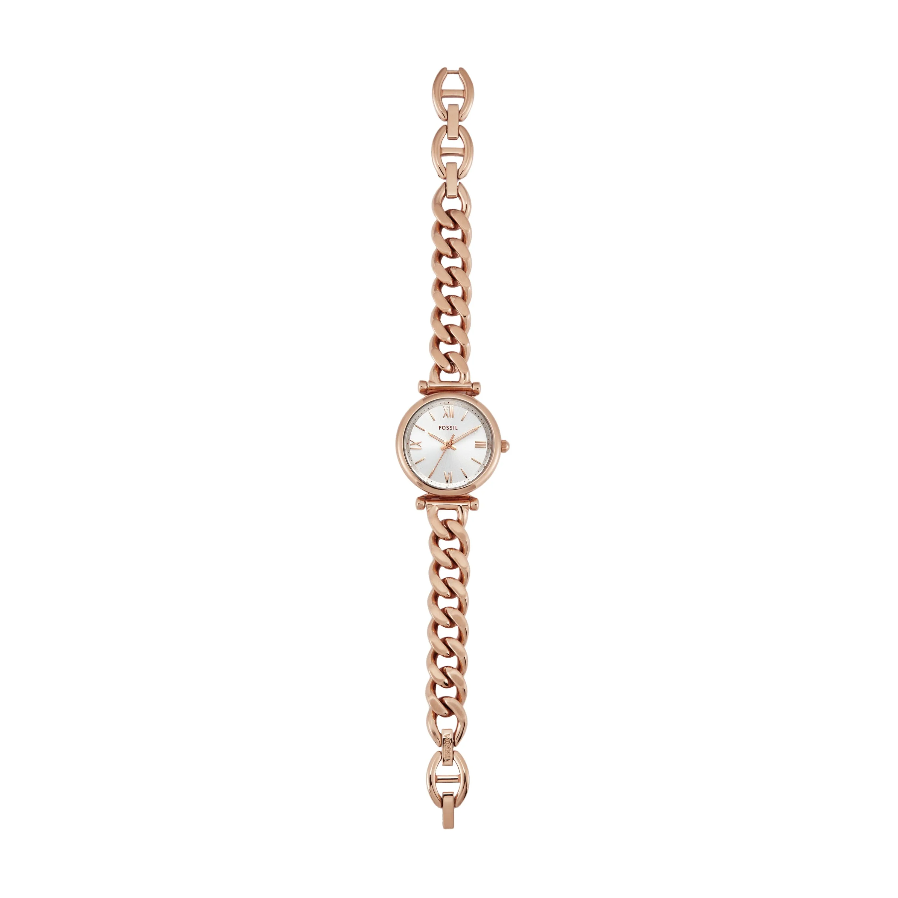 Fossil Carlie Three-Hand Rose Gold-Tone Stainless Steel Watch ES5330