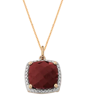 Garnet Pendant - 9ct Rose Gold Garnet Pendant - 768293