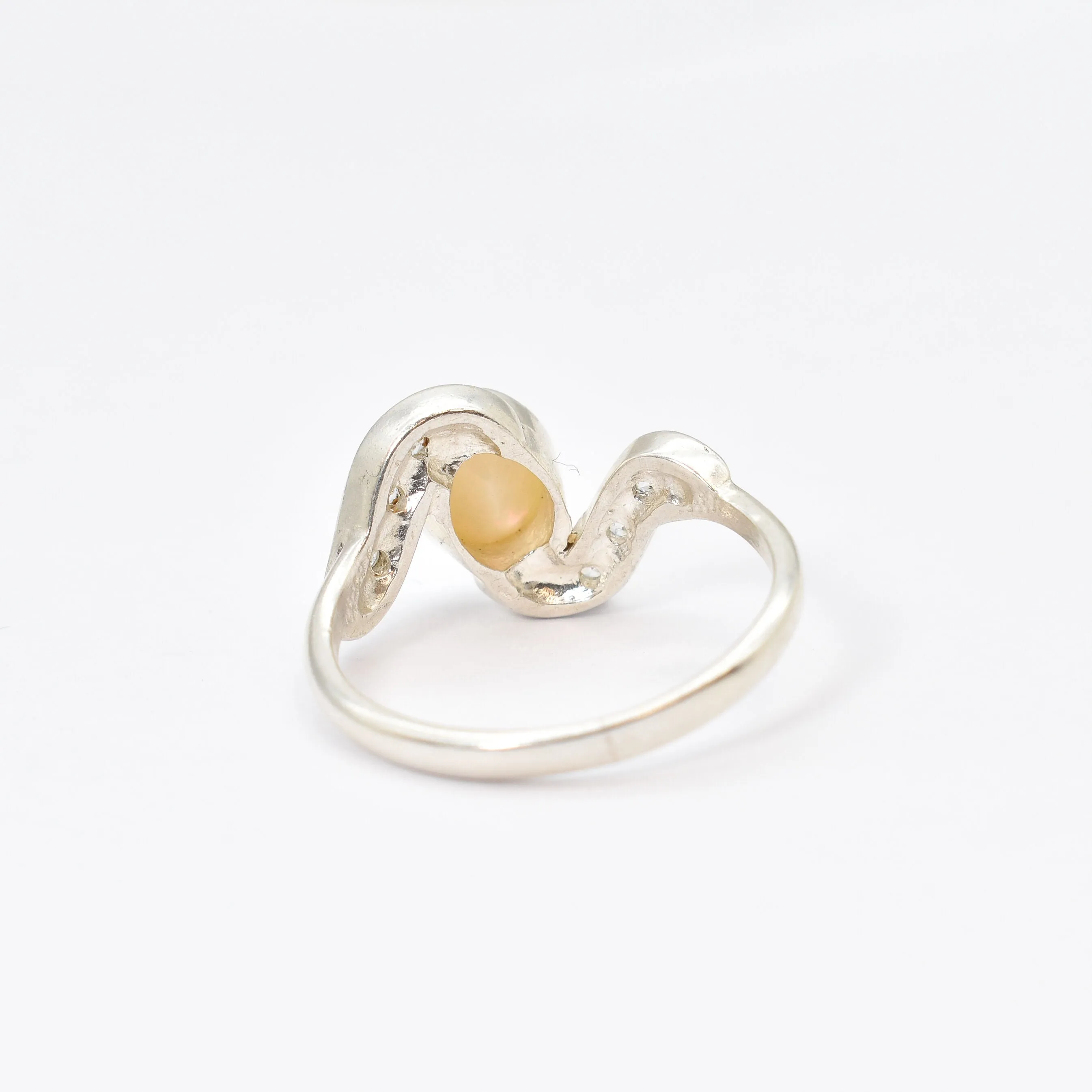 Genuine Opal Ring - Fire Opal Ring - Rainbow Engagement Ring