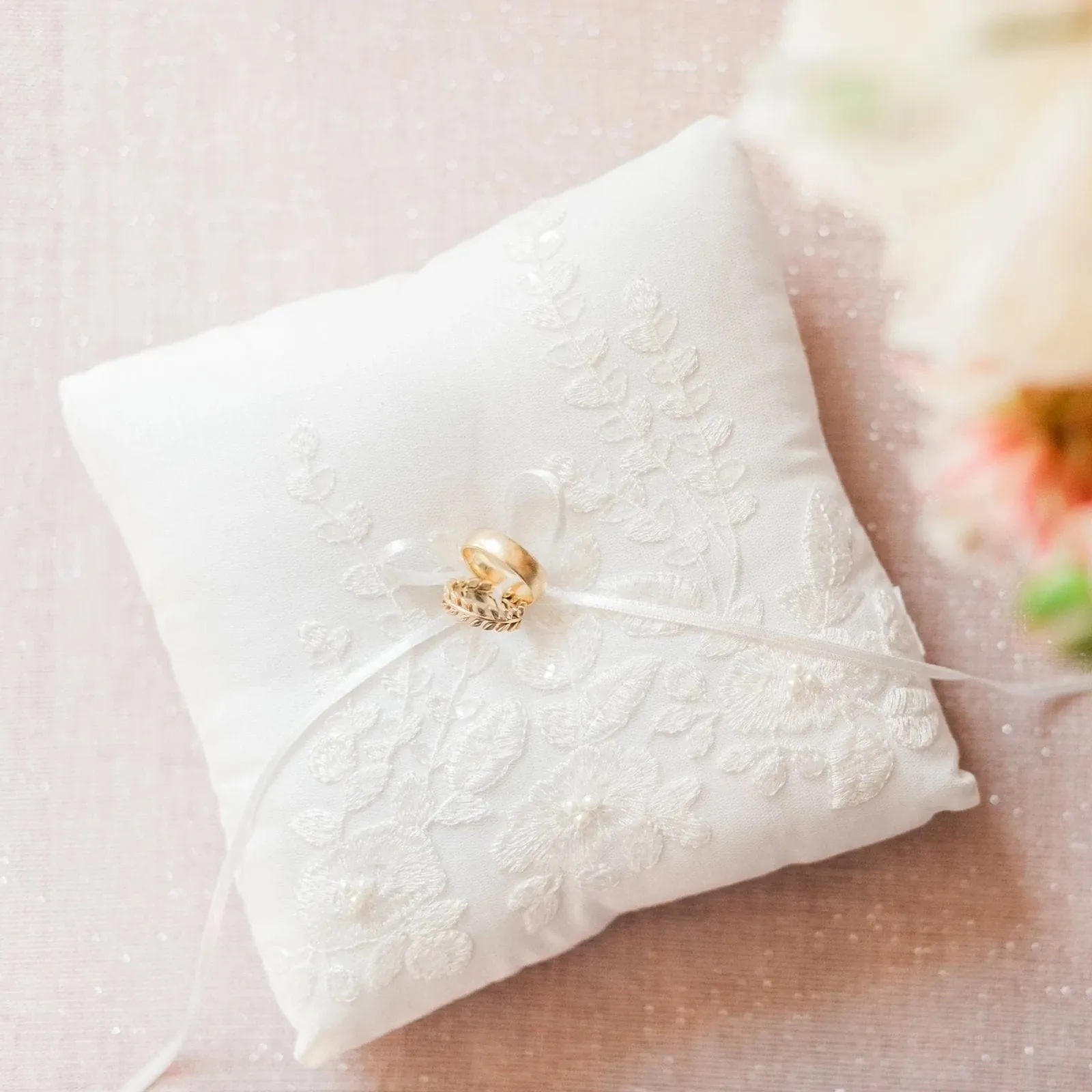 Glam Ring Bearer Pillow