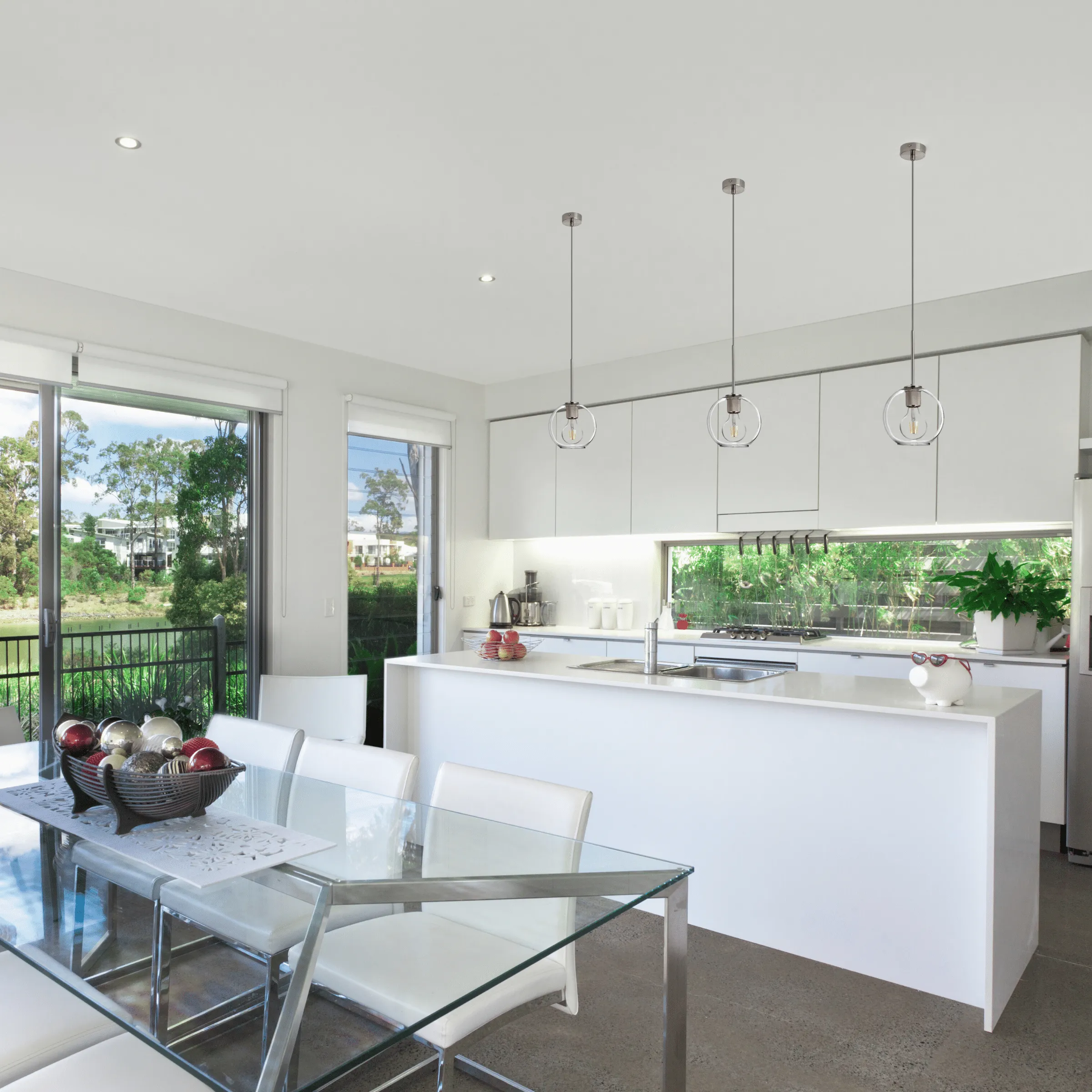 Glass Shaded Pendant Light