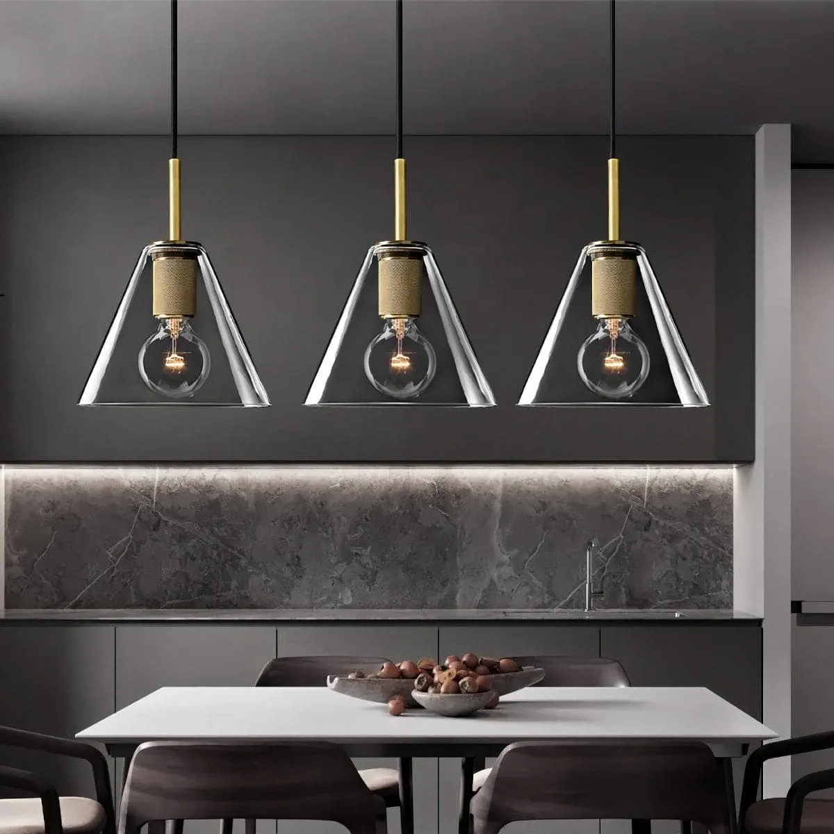 Glass Shaded Pendant Light