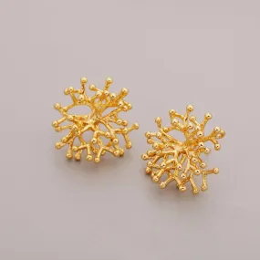 Gold Coral Earrings