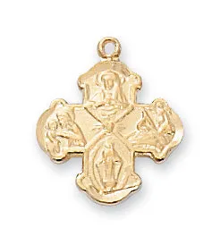 Gold on Sterling 4way Baby Pendant Boxed - J28B