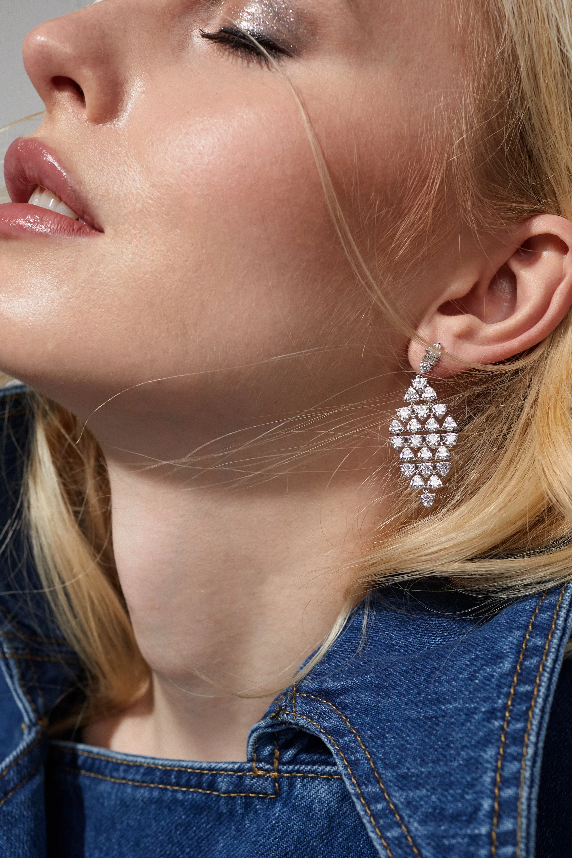 GWEN TRILLION CZ KITE EARRINGS