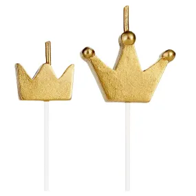 Hallmark Gold Crown Birthday Candles, Set of 6