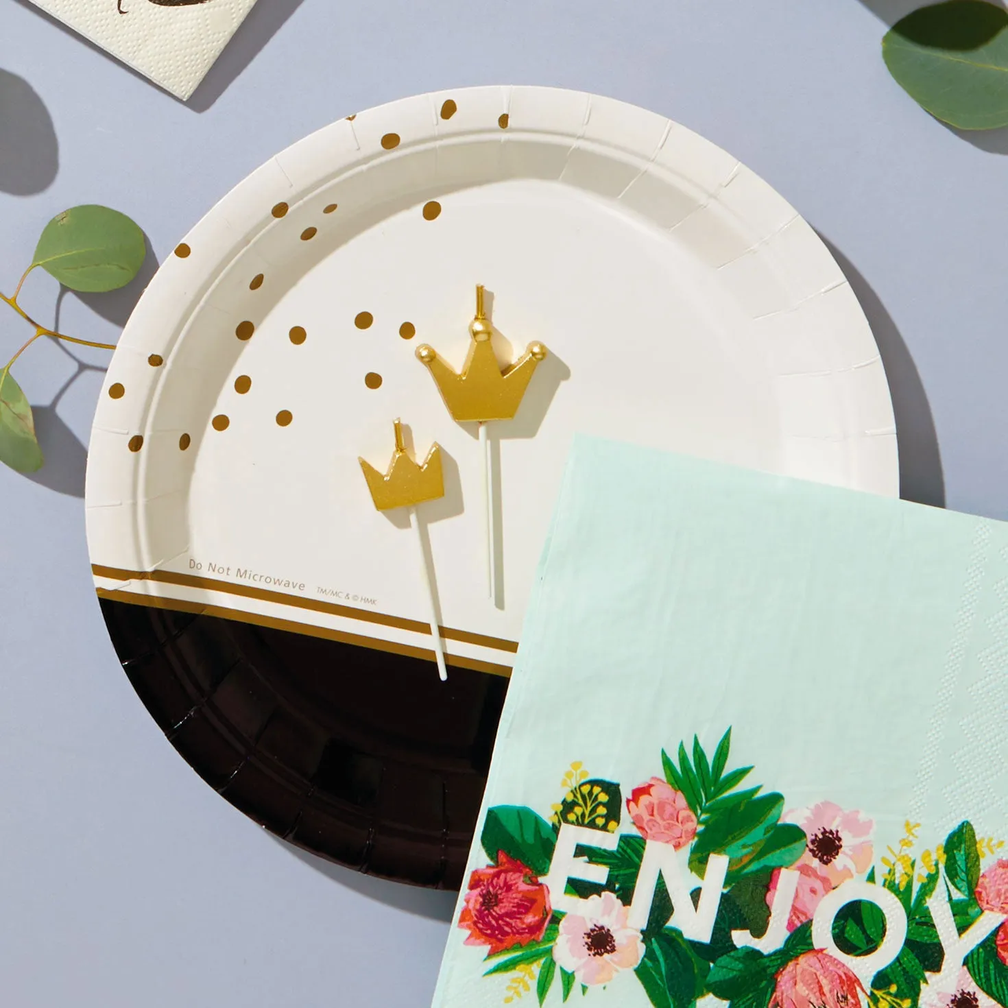 Hallmark Gold Crown Birthday Candles, Set of 6