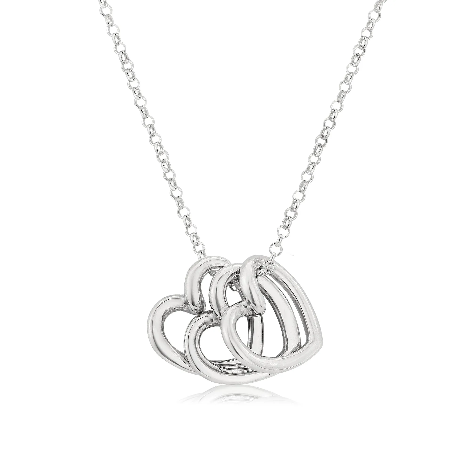 Hannah Silver Heart Pendant Necklace