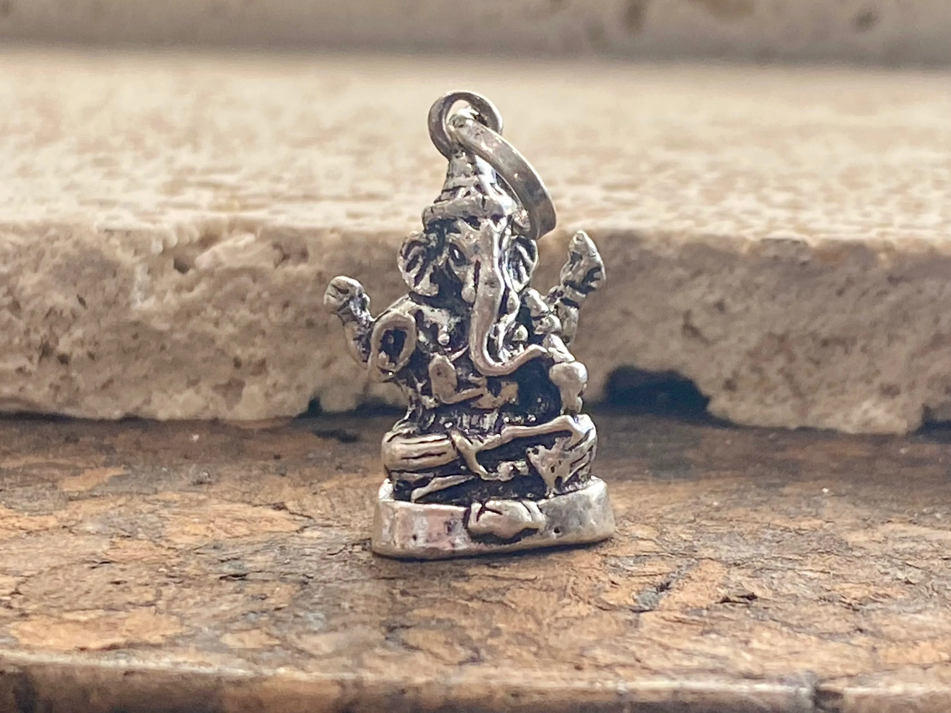 Heavy Silver Ganesh Pendant