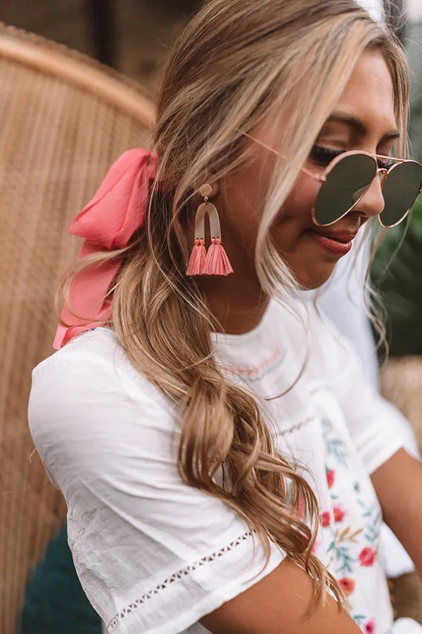 Hello Hamptons Earrings In Coral