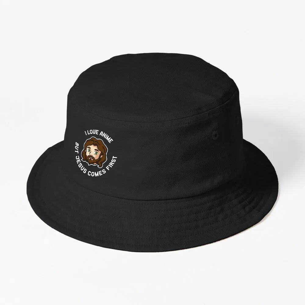 I Love Anime But Jesus Comes First Bucket Hat