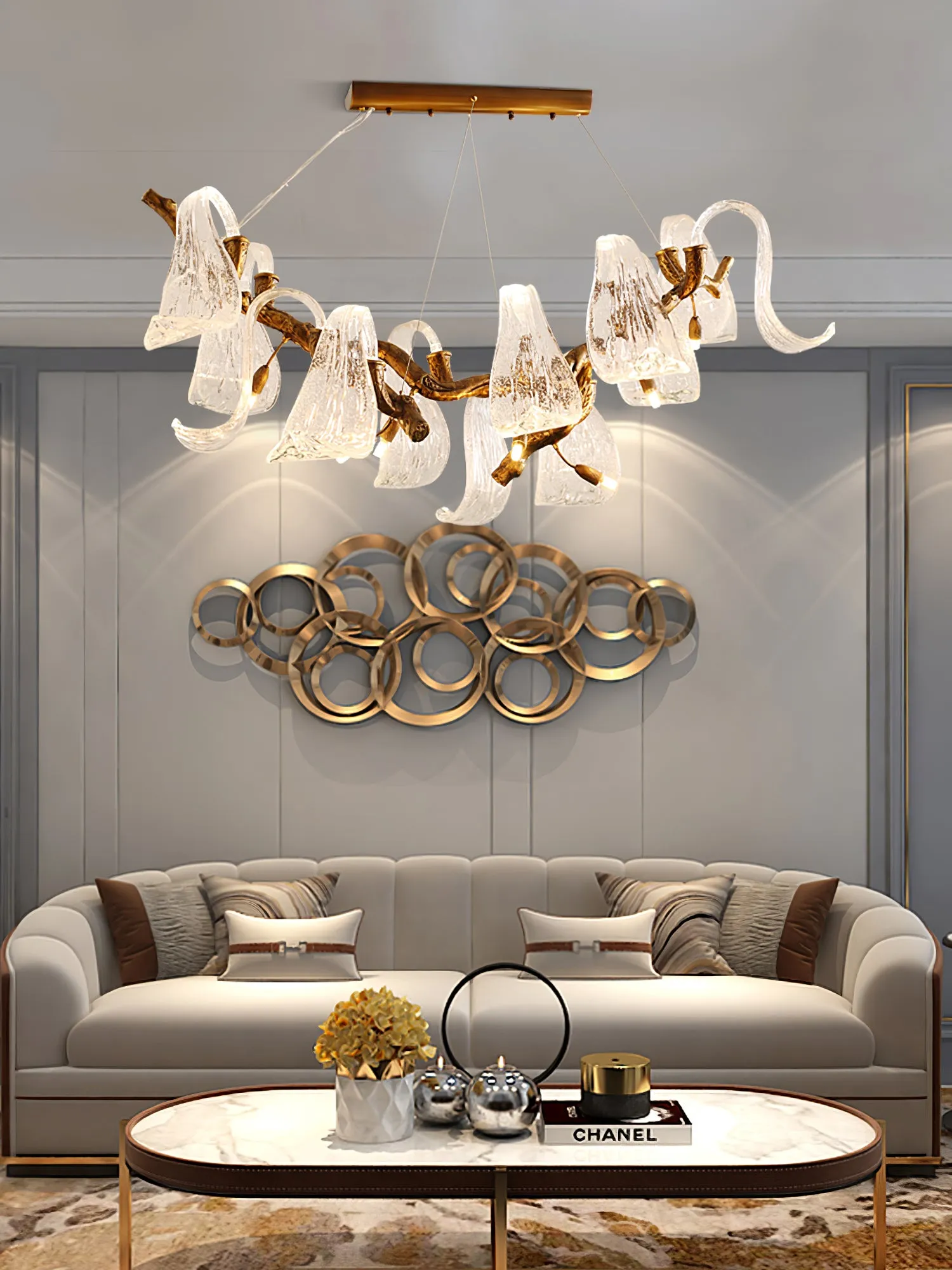Icarus Wings Horizontal Chandelier