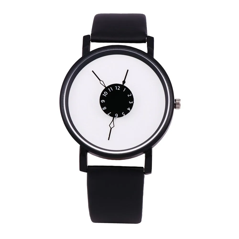 Inverted Pointer Watch Female Student Couple Neutral Quartz Watch Men