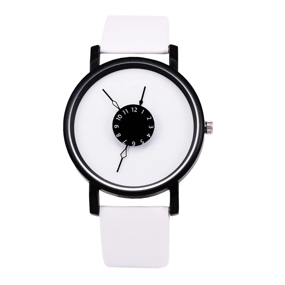 Inverted Pointer Watch Female Student Couple Neutral Quartz Watch Men