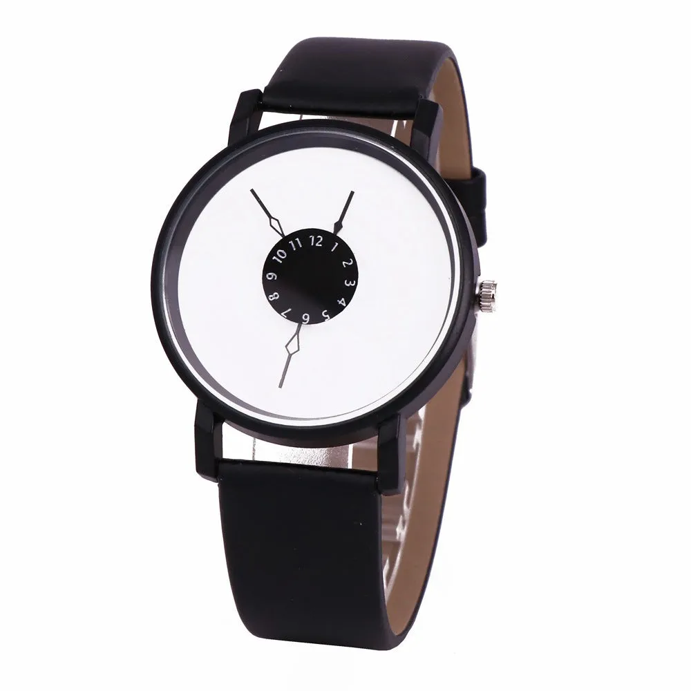 Inverted Pointer Watch Female Student Couple Neutral Quartz Watch Men
