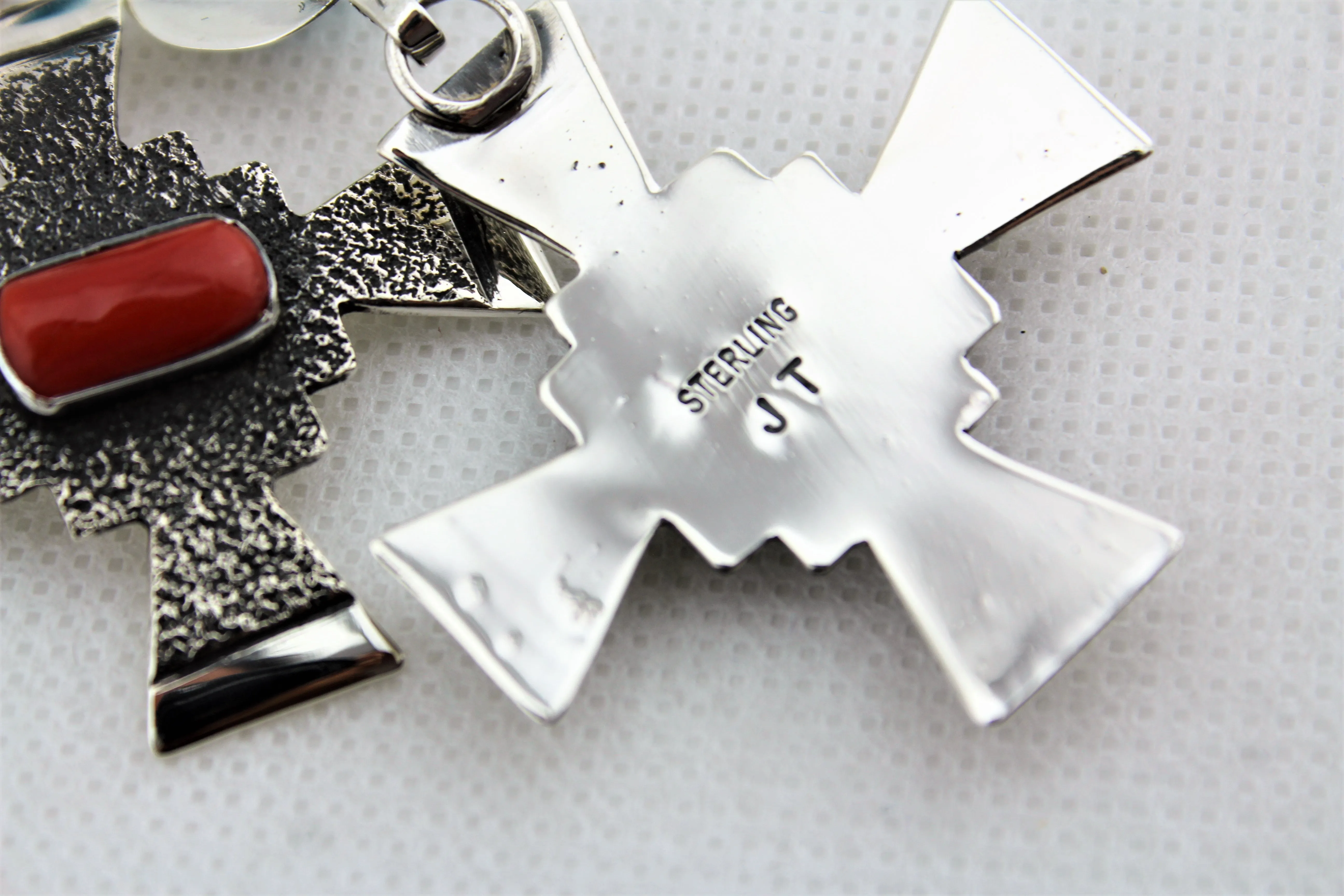 Jack Tom Sterling Cross Earrings