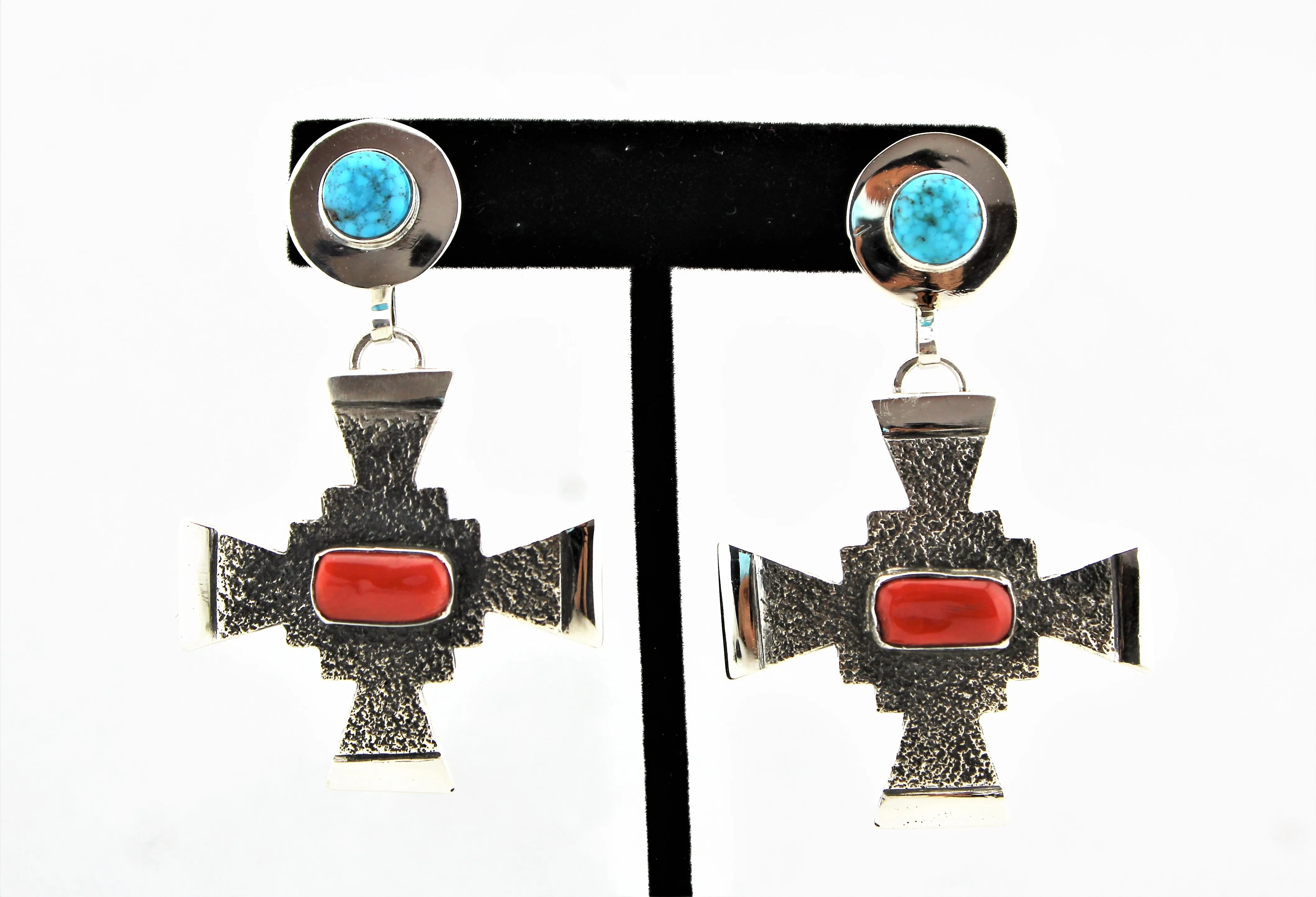 Jack Tom Sterling Cross Earrings