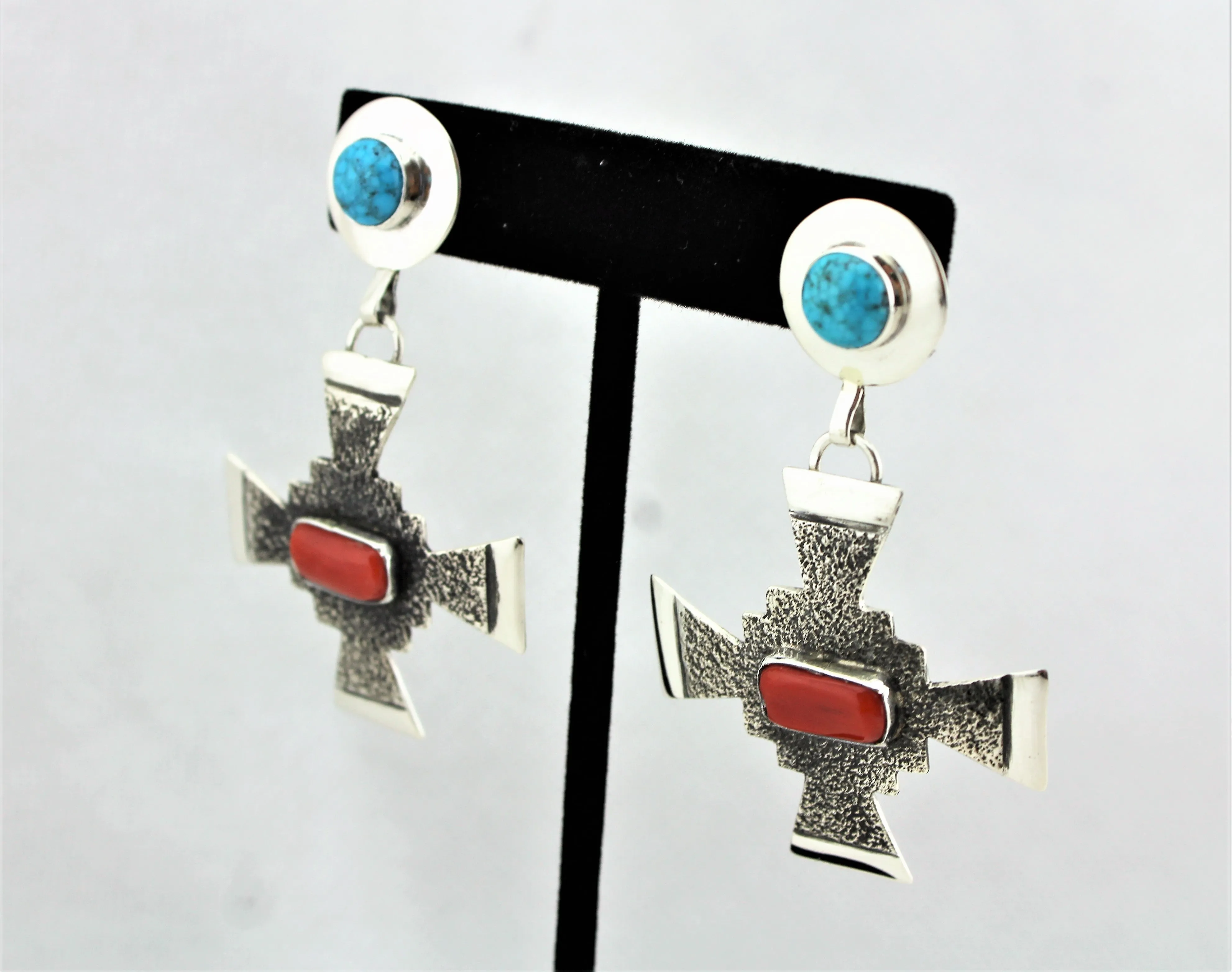 Jack Tom Sterling Cross Earrings