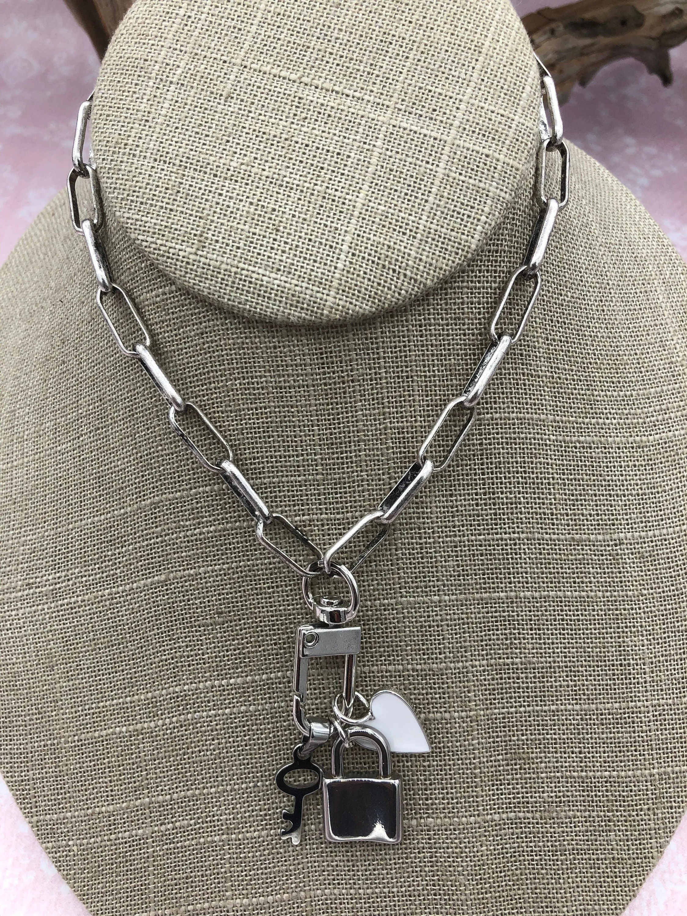 KEY  Charm Pendant Stainless Steel Silver plated Color Charm Pendants, Several Styles and Sizes to choose from , Pick Choice 1-3 Fast Ship