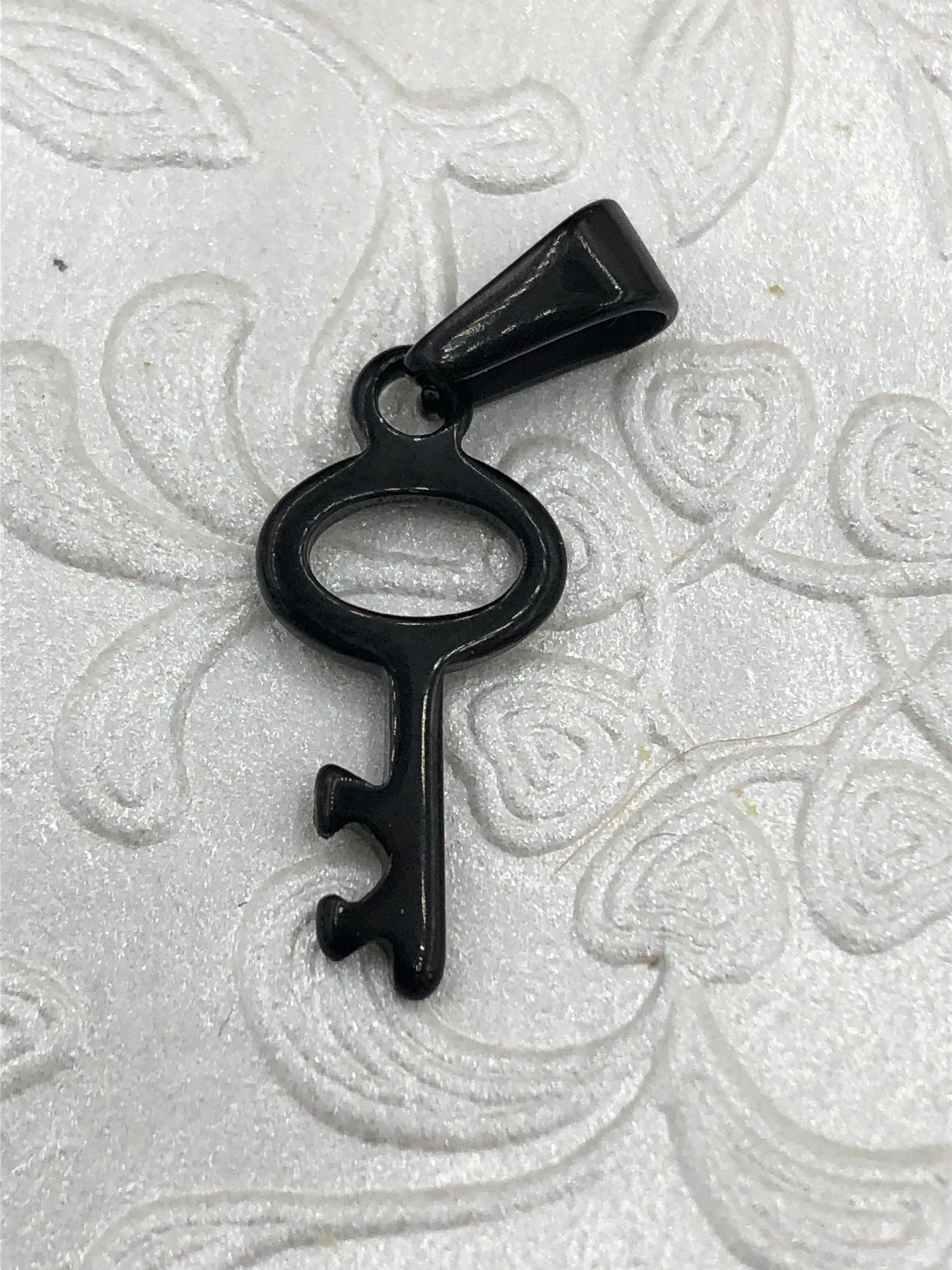 KEY  Charm Pendant Stainless Steel Silver plated Color Charm Pendants, Several Styles and Sizes to choose from , Pick Choice 1-3 Fast Ship