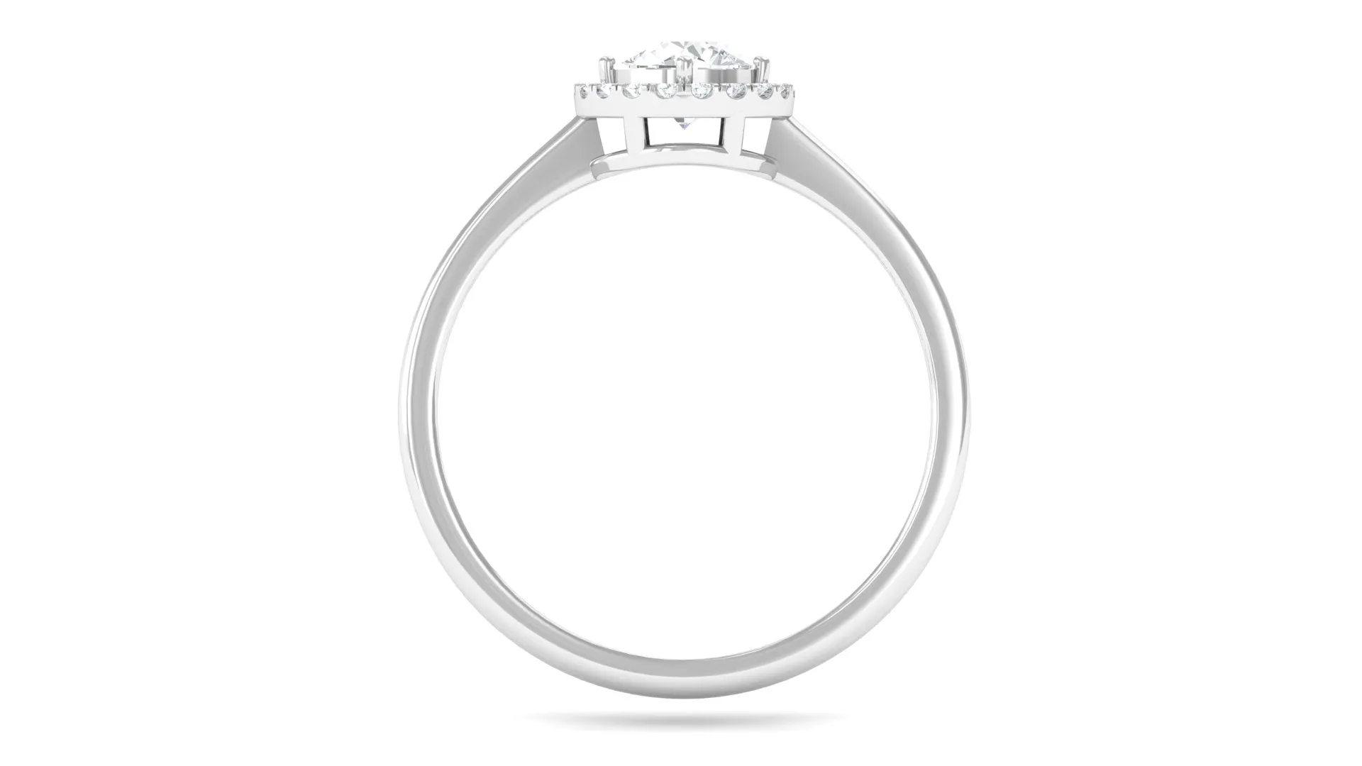Lab Grown Diamond Promise Ring with Halo