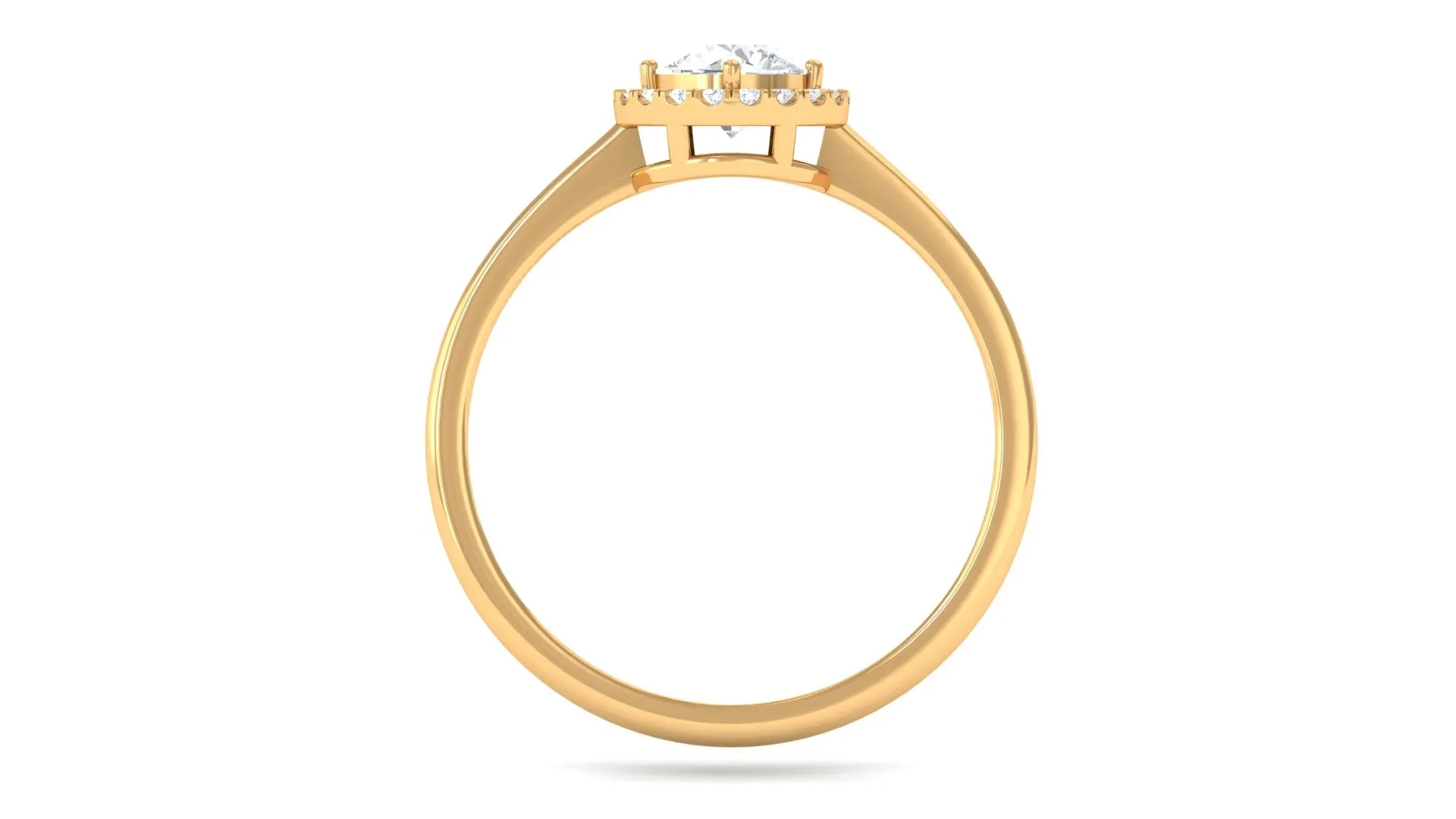 Lab Grown Diamond Promise Ring with Halo