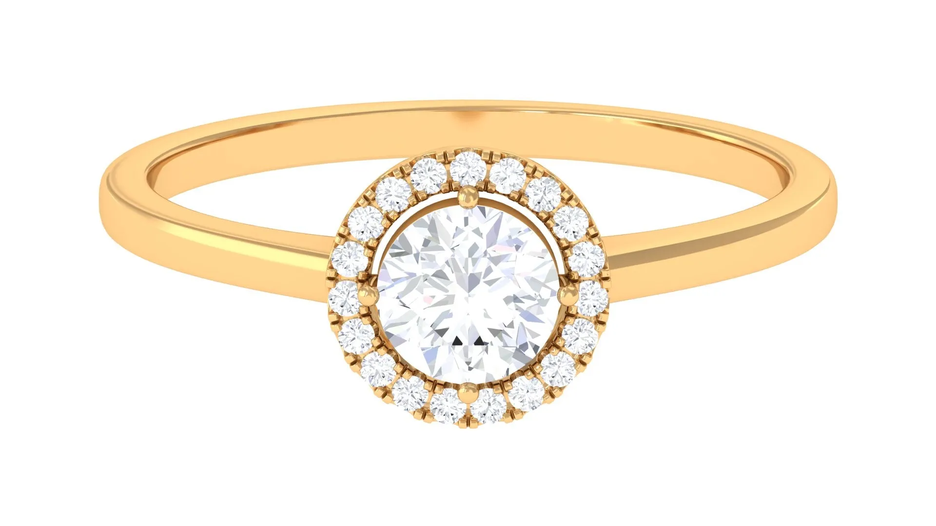 Lab Grown Diamond Promise Ring with Halo