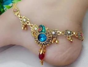 Latest Beautiful Alloy Gold Plated Anklets