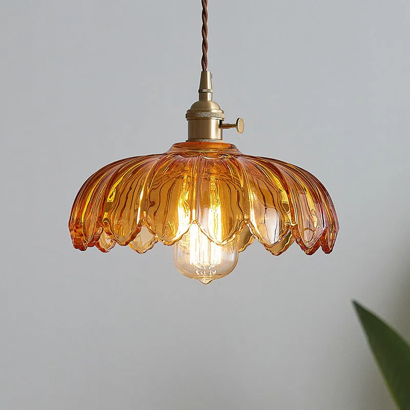 LED Japanese Style Creative Glass Pendant Light