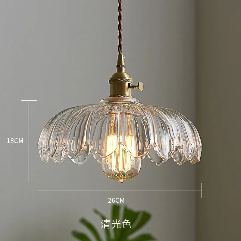 LED Japanese Style Creative Glass Pendant Light