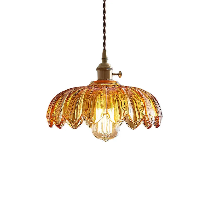 LED Japanese Style Creative Glass Pendant Light